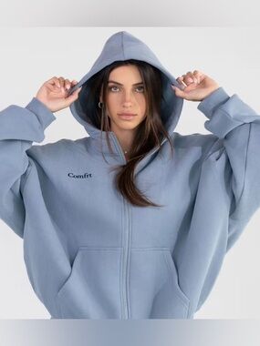 Comfrt Cloud Zip Hoodie - Blue Willow
